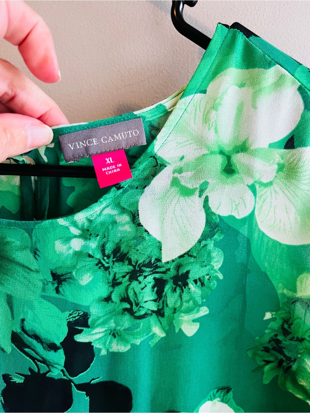 Vince Camuto Green & White Floral Midi Dress XL Beach Resortwear - Picture 9 of 11